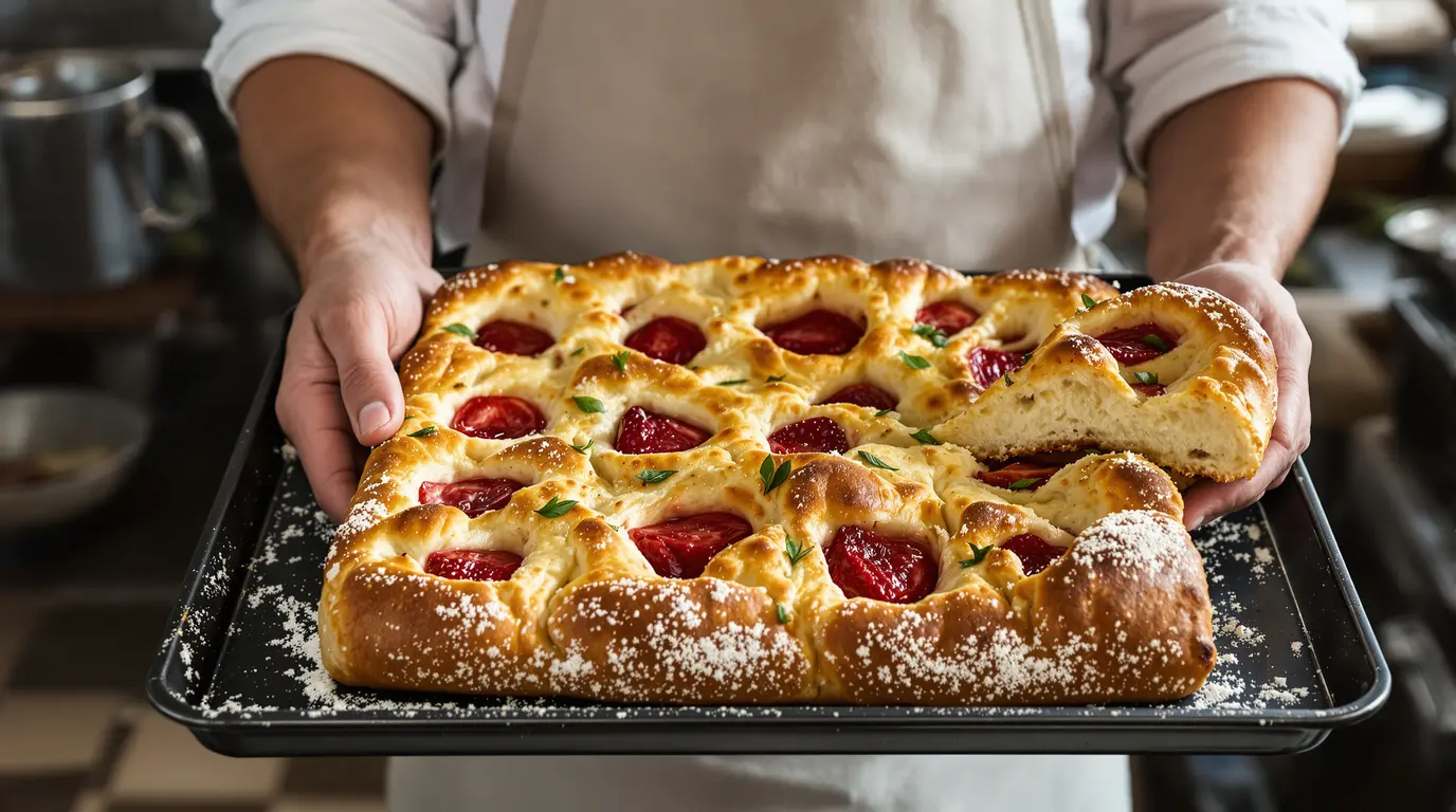 La vérité sur la focaccia : en Italie, il existe une version sucrée à la fraise que les boulangers adorent La vérité sur la focaccia : en Italie, il existe une version sucrée à la fraise que les boulangers adorent
